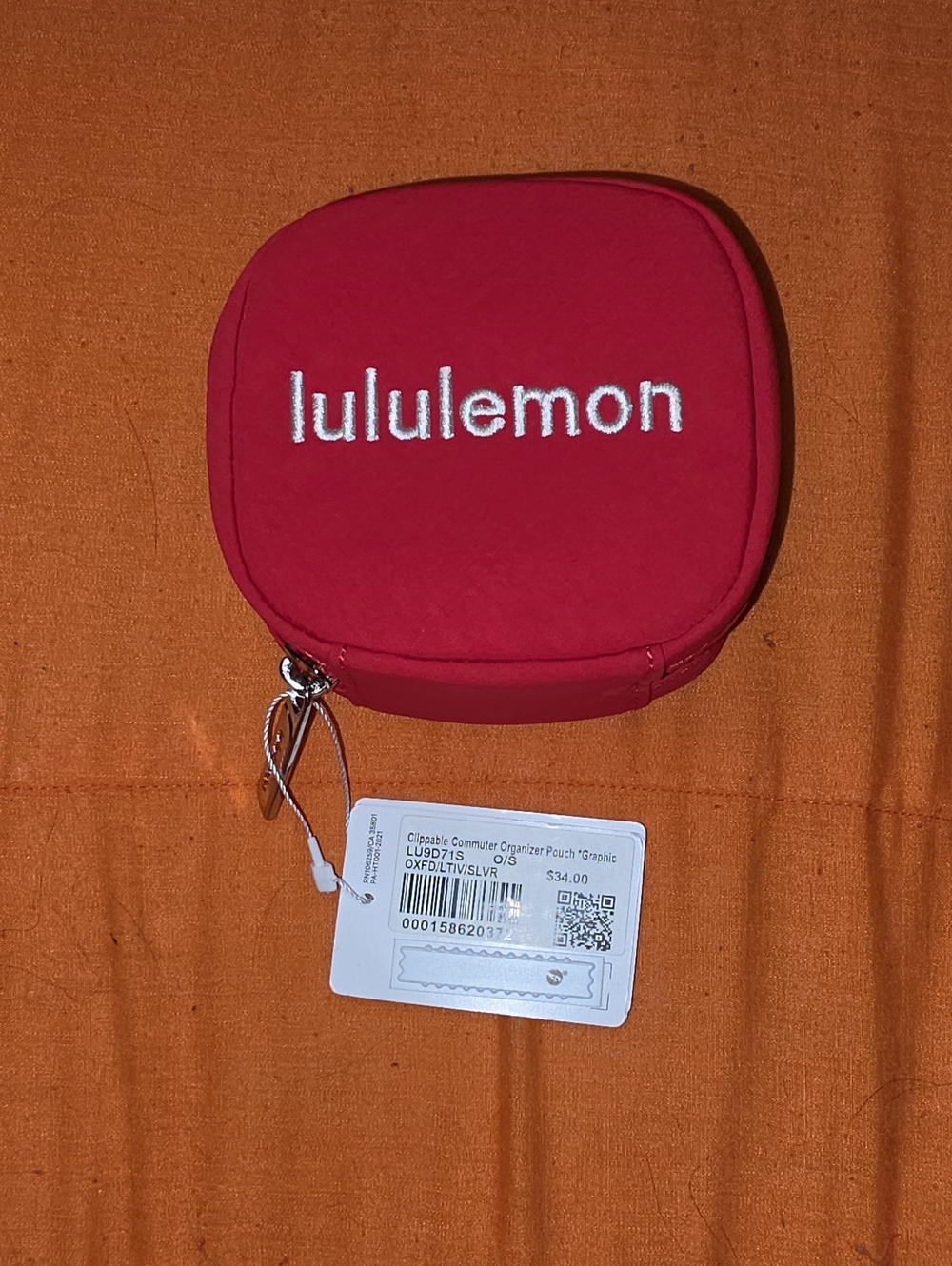 Lululemon Clippable Commuter Organizer Pouch, Graphic! OXFD/LTIV/SLVR